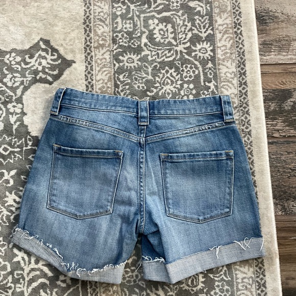 J. Crew Blue Denim Embellished Waistband Shorts 00 - Picture 3 of 3